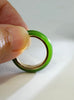 Natural Canadian Polar Jade Band Ring with 14K Solid Gold Bezel Trim – Size 5.5| Certified in Canada | #5081