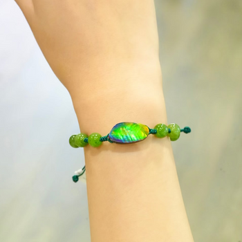 Ammolite Bracelet - Handcrafted Protection & Good Luck Talisman AA｜#3213