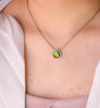 Canadian Ammolite Waterdrop Pendant Necklace – 925 Sterling Silver | #315-2