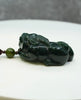 Natural Canadian Polar Nephrite Jade Pixiu Pendant – Hand-Carved Pi Yao Wealth Amulet #2441