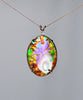 18k Oval Ammolite Pendant #2098