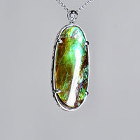 Long Oval Ammolite Pendant #1977