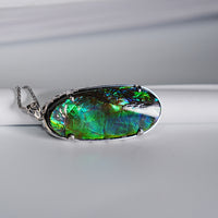 Long Oval Ammolite Pendant #1977