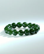 12mm Canadian Jade Beaded Bracelet #2072