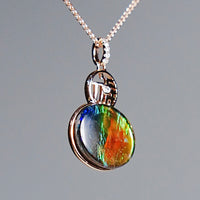 18k Ammolite Gourd Pendant #2077