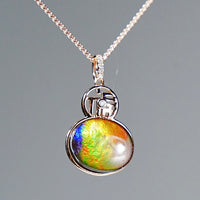 18k Ammolite Gourd Pendant #2053