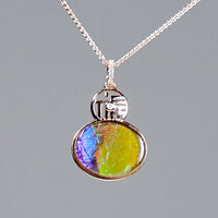 18k Ammolite Gourd Pendant #2074