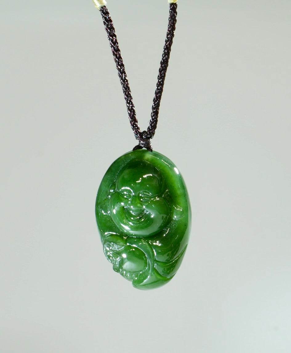 3D Buddha Jade Necklace #1121