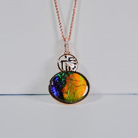 18k Ammolite Gourd Pendant #2074