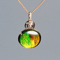 18k Ammolite Gourd Pendant #2080