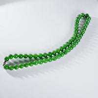 17" 8mm Polar Jade Beaded Necklace #2198