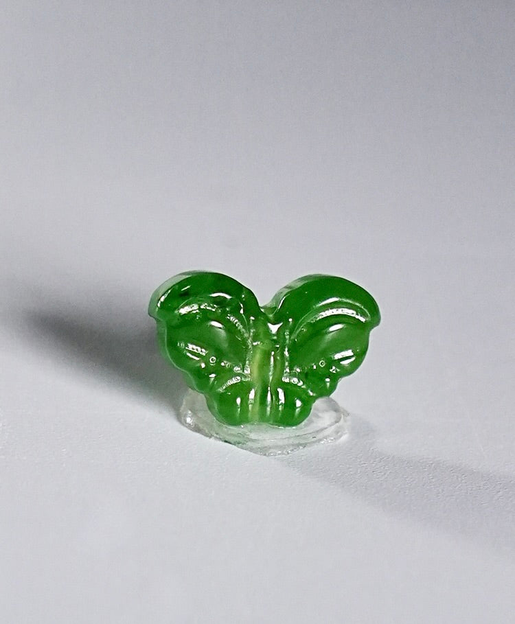 Carved Jade Butterfly Bead #2038