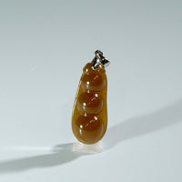 Rich Bean Hetian Jade Pendant  #1268