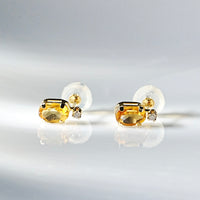 14k Citrine Earrings and Pendant Set #1874