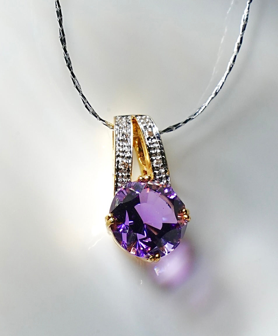 18K Amethyst Pendant #2049