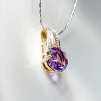 18K AMETHYST PENDANT #2049