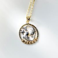 10k Gold Pisces Pendant #2203