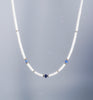 14k Freshwater Pearl and Sapphire Necklace #2231