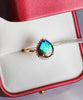 18k Ammolite Diamond Ring #2095