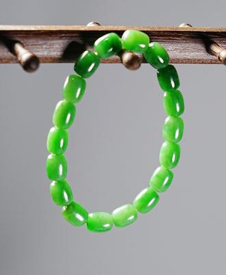 NO.7 Old Mine Siberian Jade Beaded Bracelet #2115