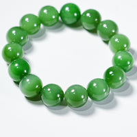 14mm Chatoyant Siberian Jade beaded Bracelet #2114