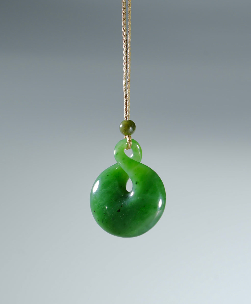 Canadian Jade Twist Pendant Necklace #1112