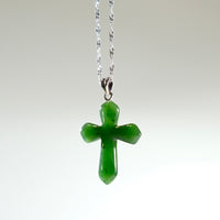 Canadian Jade Cross Necklace #1096