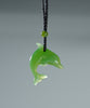 Lucky Dolphin Dance Siberian Jade Pendant #1511