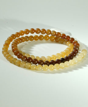 Sugar Jade Beaded Necklace 6mm 108 Beads Polished Natural Jade #1691