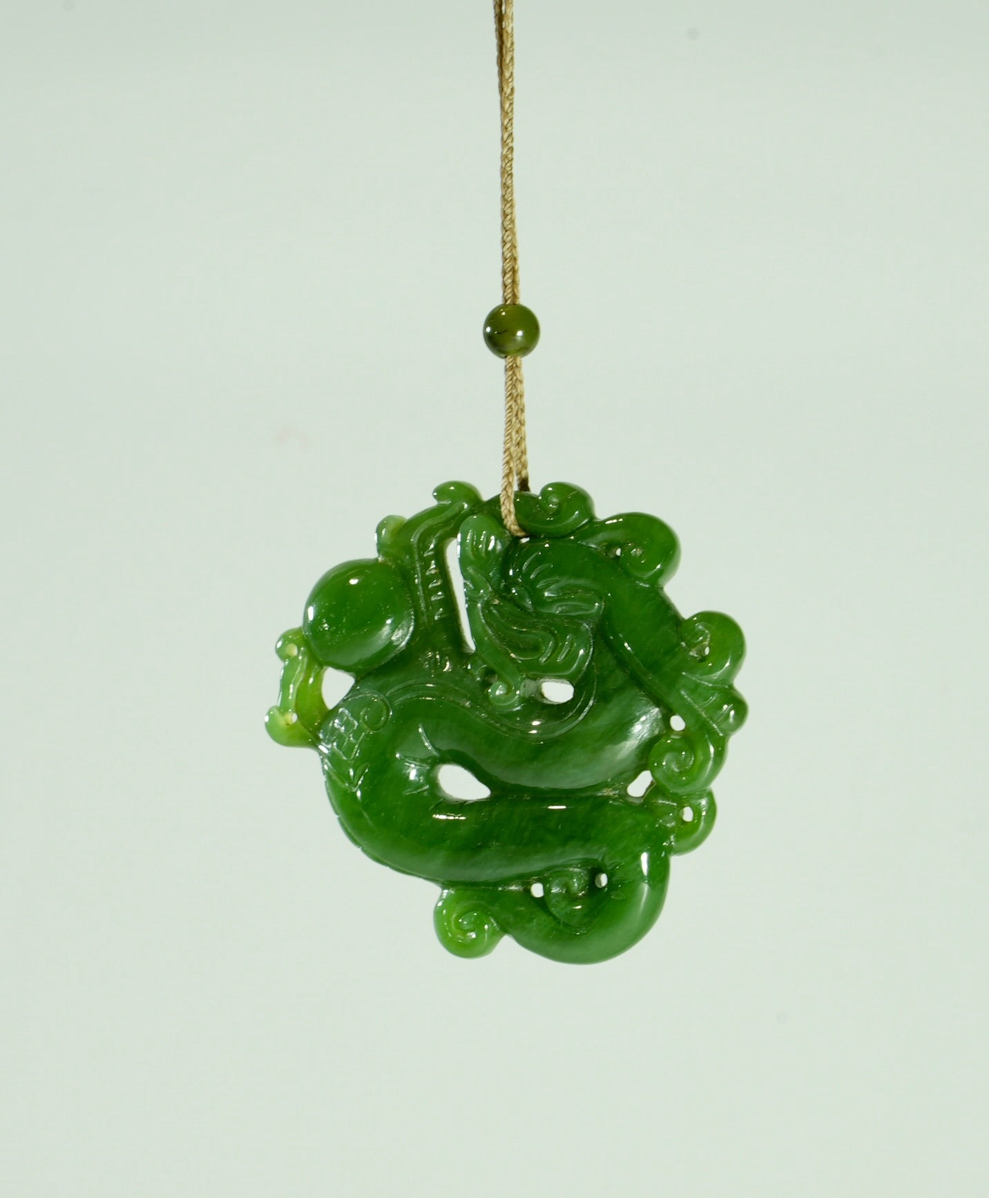 3D Dragon Jade Pendant #1150