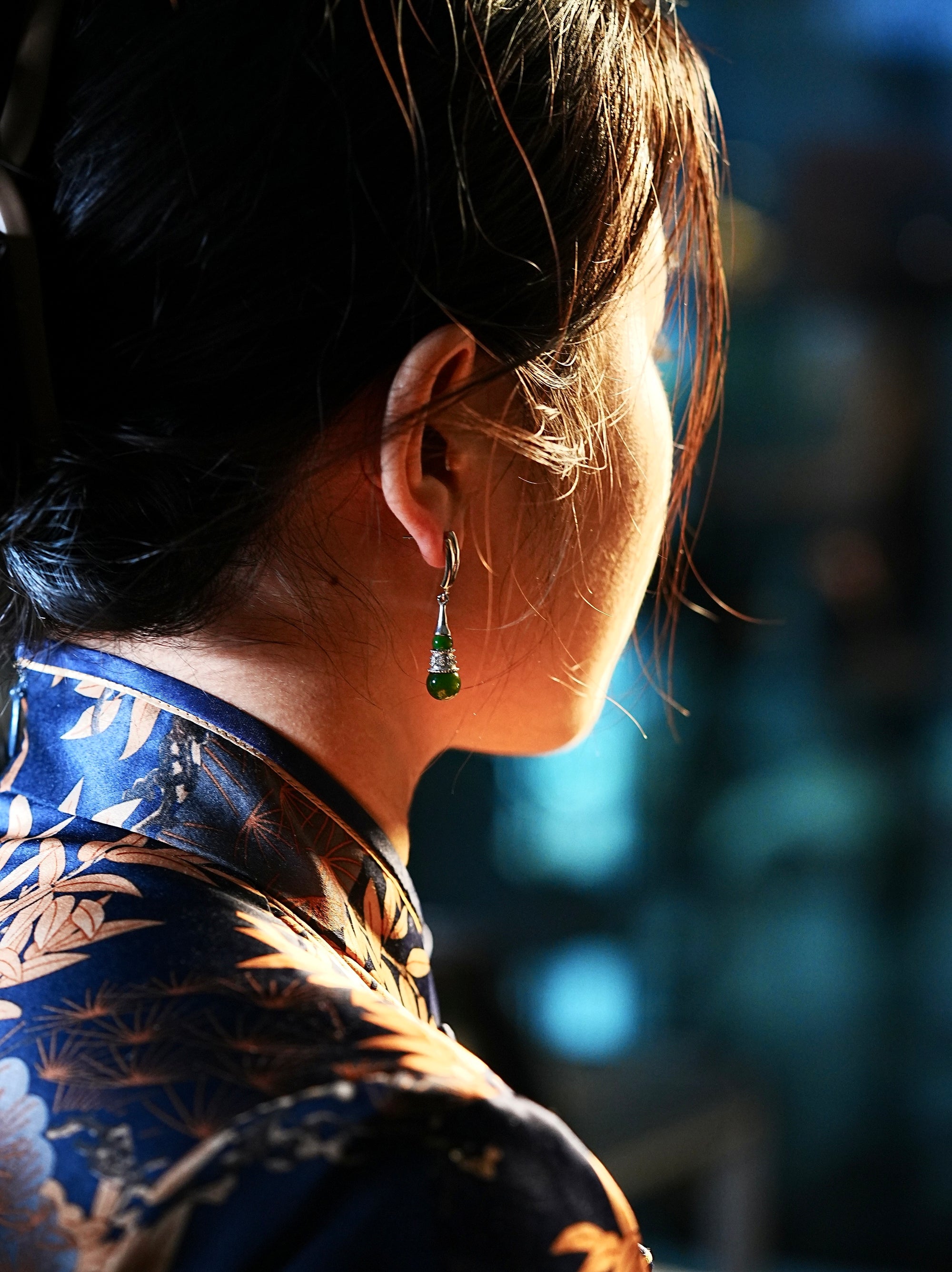 Jade Gourd Earrings #1083