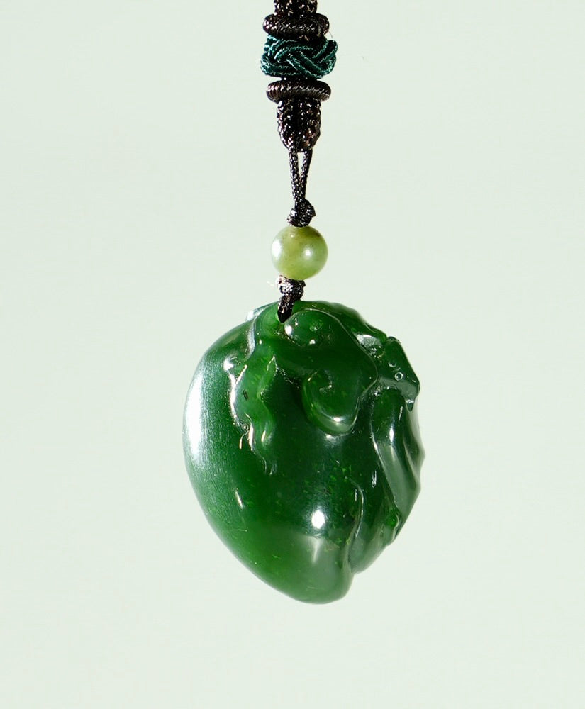 Peach Heart Jade Pendant #1734