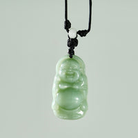 Chatoyant Siberian Jade Buddha Pendant Necklace #1705