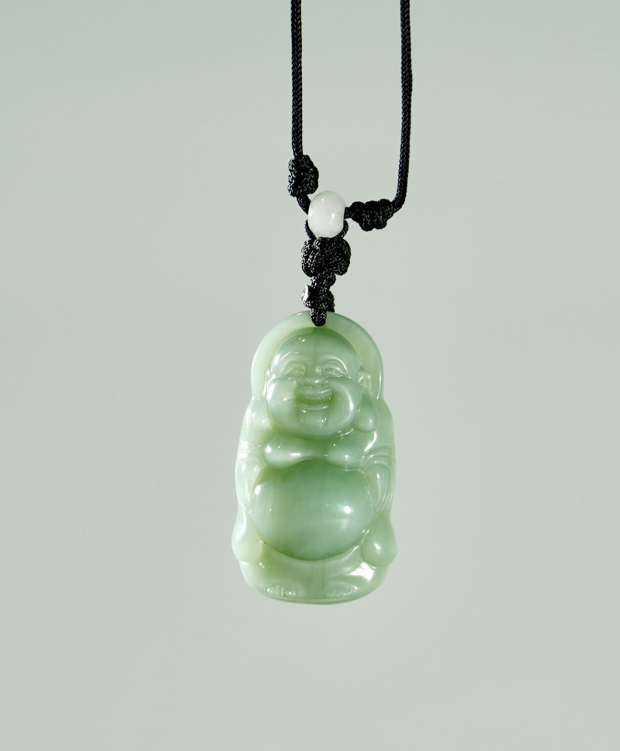 Chatoyant Siberian Jade Buddha Pendant  #1705