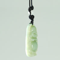 Chatoyant Siberian Jade Buddha Pendant Necklace #1705