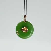 18k Siberian Jade Round Pendant #1667