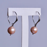 EDISON PINK PEARL EARRINGS #2275