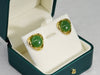 VINTAGE TRIANGLE JADE EARRINGS #1079