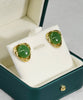 VINTAGE TRIANGLE JADE EARRINGS #1079