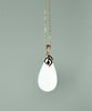 18k White Jade Water-drop Pendant#1506