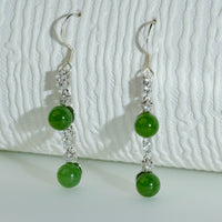 CANADIAN JADE LONG EARRINGS #2303