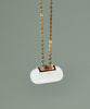 18k White Jade Lock Pendant #1311