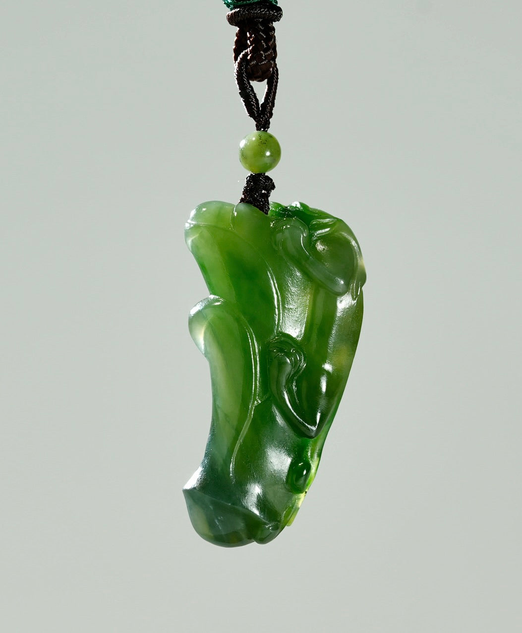 Wealth Keeper Polar Jade Pendant #1425