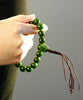 12mm Swastika Symbol Jade Beaded Bracelet #1882