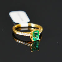 18K Colombian Emerald Ring #2187