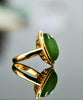 18K Oval Siberian Jade Ring #2320