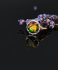 18K AMMOLITE DIAMOND RING #2087