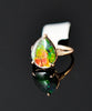 18K AMMOLITE DIAMOND RING #2097