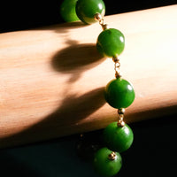 12mm Siberian Jade Starry Beaded Bracelet #2757