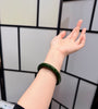Siberian Jade Round Bangle Natural Jade Bracelet 59.5mm #1563